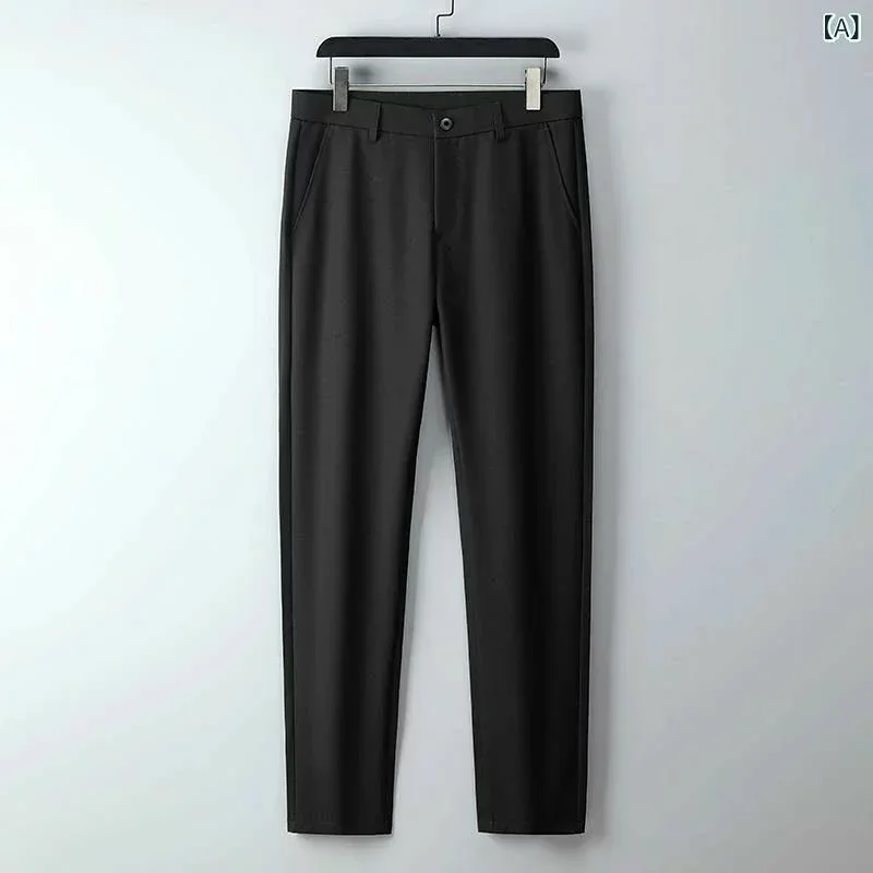 スラックス 紳士用 ノーアイロン 春夏用 スラックス 商? メンズ 吸湿速乾 大きいサイズ 軽量 ストレートパンツ 形態安定 ビジネスパンツ 伸縮 ゆったり 体型カバー シワになりにくい 美脚効果 通気性 テーパードパンツ 着痩せ ズボン センタープレス