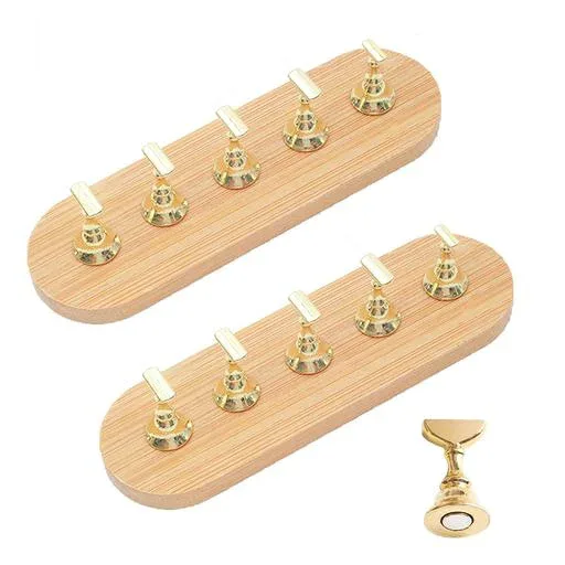 XUZOO 10本セット ネイルチップスタンド 固定用 ネイル練習台 アクリルマニキュア工具 ネイル練習用品 ネイル練習スタンド 木製台座 ハンドネイルエクササイズペデスタル ネイルチップデ…