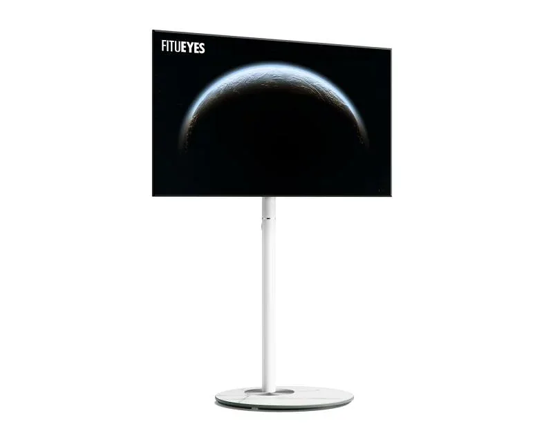 FITUEYES 壁寄せテレビスタンド 32型~65型対応 インテリアTVスタンド 荷重40kg 高さ調節可能 首振り可能 隠れ式収納 大理石風