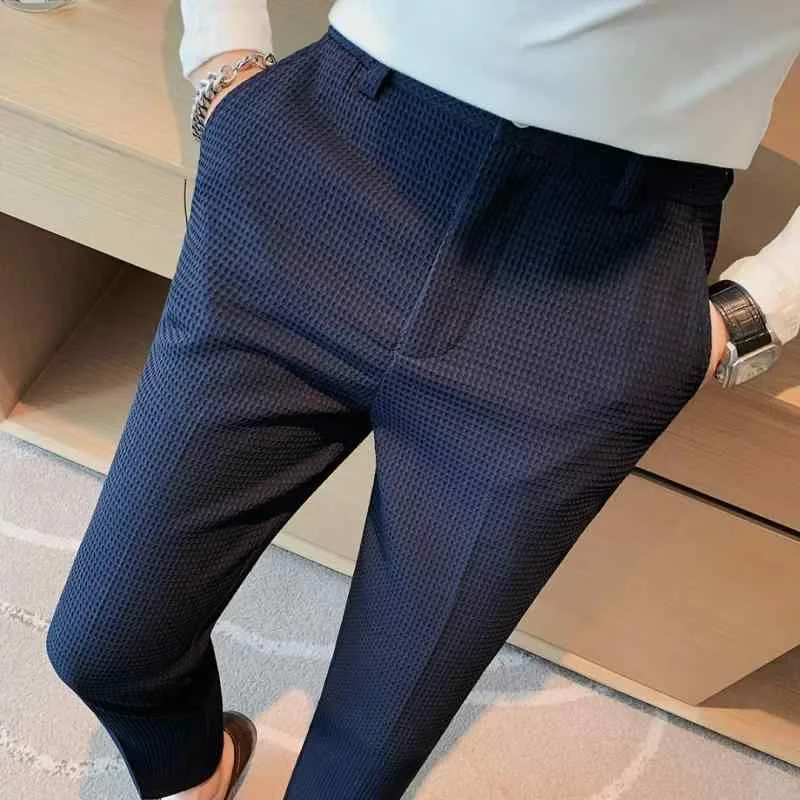 Slacks, Men's, Spring, Summer, Autumn, Sarouel Pants, Quarter Length, Tapered Pants, Straight Pants, Pants, Bottoms, Long Pants, Slacks, Beautiful, Casual, Beautiful Legs, Slim, Stretchy, Stretch, Center Press, Plain, Street Style, Trendy, Stylish