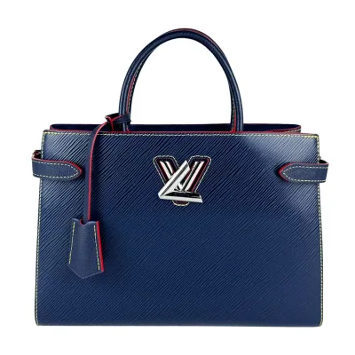 ルイ ヴィトン LOUIS VUITTON ハンドバッグ ショルダーバッグ エピ ツイスト トート エピレザー ネイビー シルバー レディース M54980 送料無料【中古】 z11115