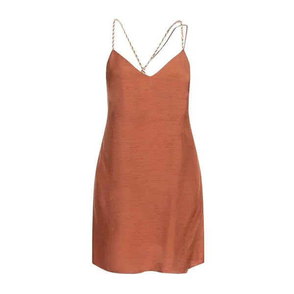 【送料無料】 マリパルミ レディース ワンピース トップス Mini dresses Brown