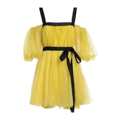 【送料無料】 ピンコ レディース ワンピース トップス Mini dresses Yellow