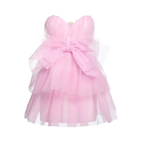 【送料無料】 アニエバイ レディース ワンピース トップス Mini dresses Pink