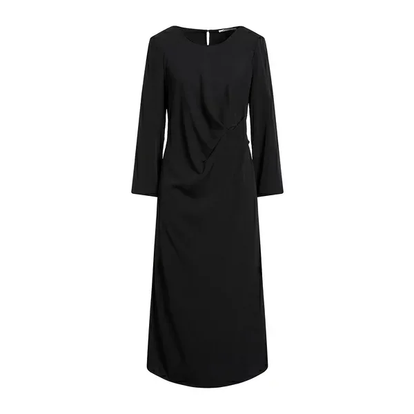 【送料無料】 ル ストレーゲ レディース ワンピース トップス Midi dresses Black
