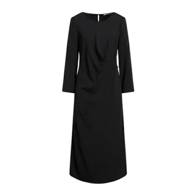 【送料無料】 ル ストレーゲ レディース ワンピース トップス Midi dresses Black