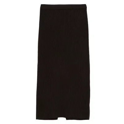 ツインセット レディース スカート ボトムス Ribbed-knit midi skirt Brown