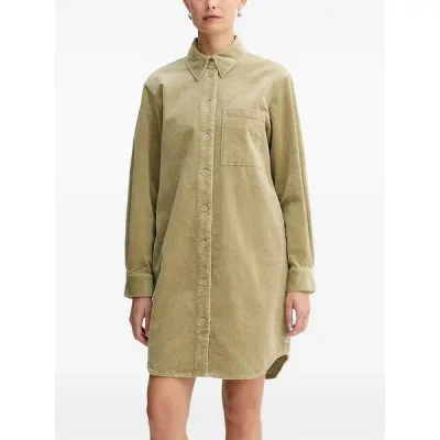 マルコポーロ レディース ワンピース トップス Corduroy mini dress Green