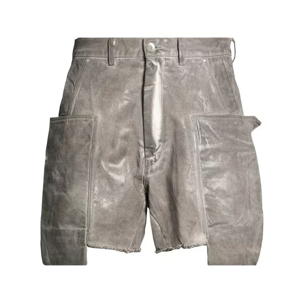 【送料無料】 リックオウエンス メンズ デニムパンツ ボトムス Denim shorts Grey