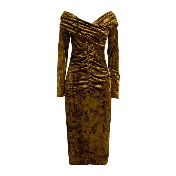 【送料無料】 エイト・ピーエム レディース ワンピース トップス Midi dresses Yellow