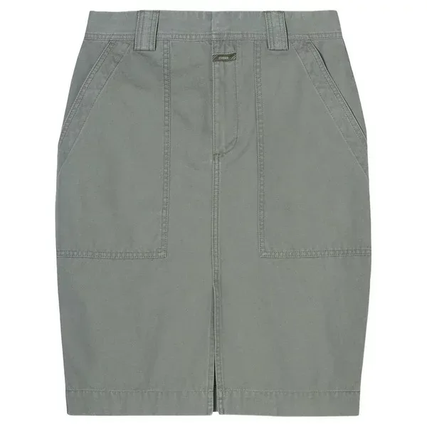 クローズド レディース スカート ボトムス Cotton midi skirt Green