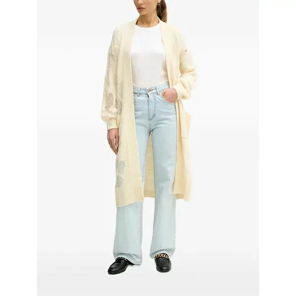 ベネトン レディース カーディガン アウター Pocket patterned knitwear Neutrals