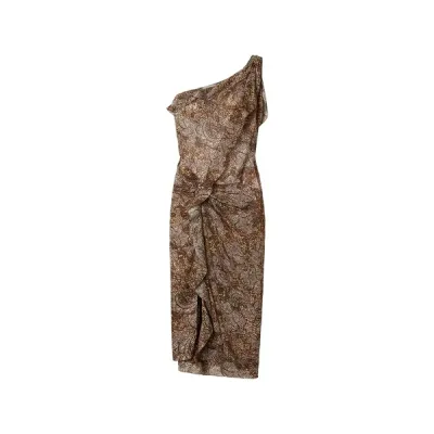 イザベル マラン レディース ワンピース トップス Charlota floral-pattern midi dress Brown