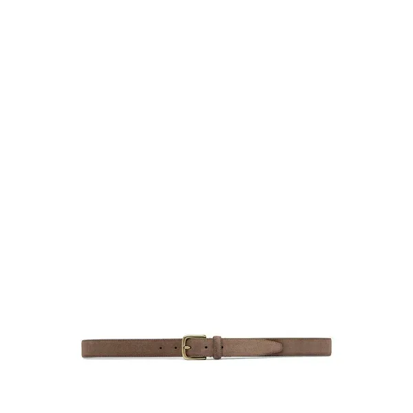 オフィチーネ クリエイティブ メンズ ベルト アクセサリー Suede slim belt Neutrals