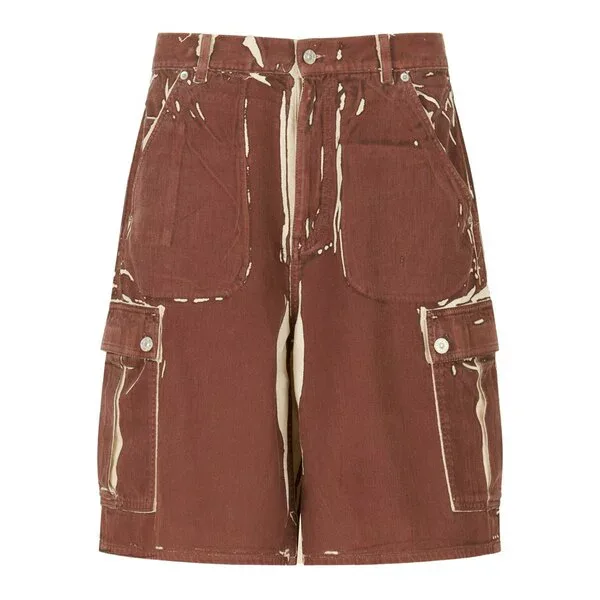 マルニ メンズ カジュアルパンツ ボトムス Belt-loop printed shorts Brown