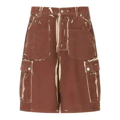 マルニ メンズ カジュアルパンツ ボトムス Belt-loop printed shorts Brown