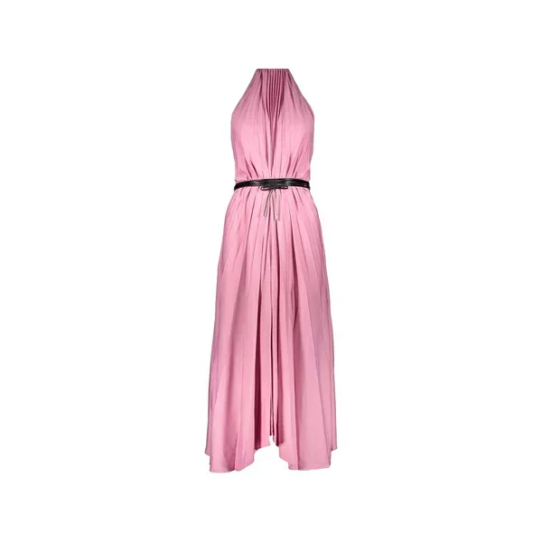 エラリー レディース ワンピース トップス Belted pleated midi dress Pink