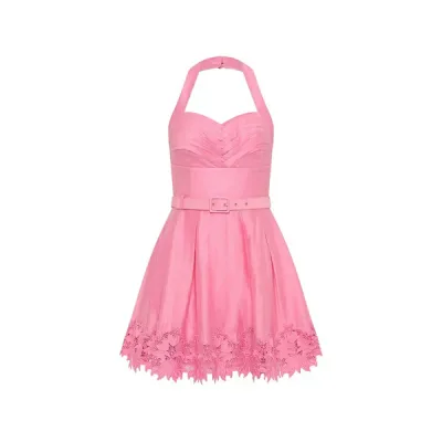 レベッカ・ヴァランス レディース ワンピース トップス Petalite halter mini dress Pink