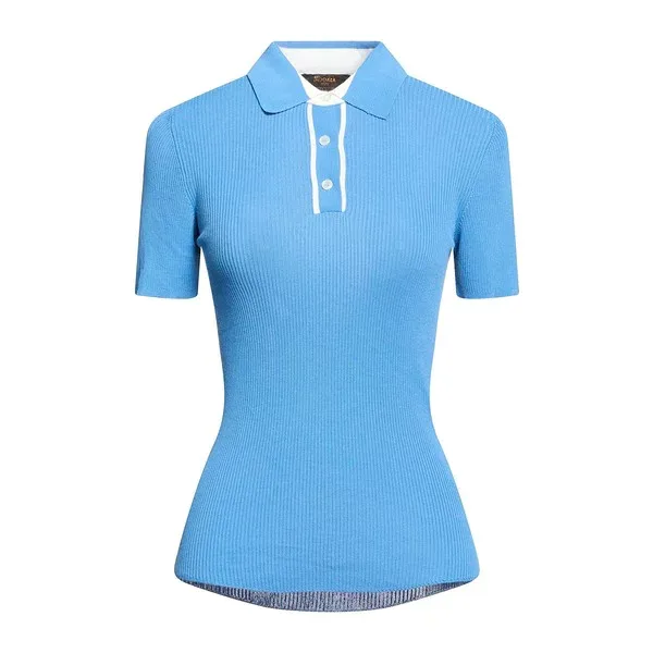 【送料無料】 ムーレー レディース Tシャツ トップス Polo shirts Azure