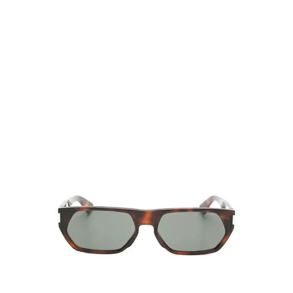 サンローラン アイウェア メンズ サングラス・アイウェア アクセサリー Tortoiseshell-effect rectangle-frame sunglasses Brown