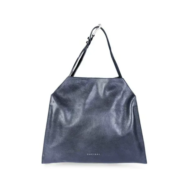 オルチアーニ レディース ショルダーバッグ バッグ Trinity m lagoon leather shoulder bag Black