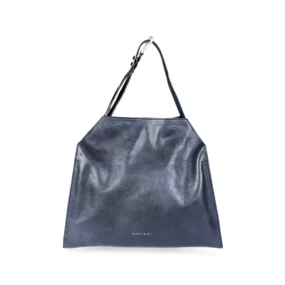 オルチアーニ レディース ショルダーバッグ バッグ Trinity m lagoon leather shoulder bag Black