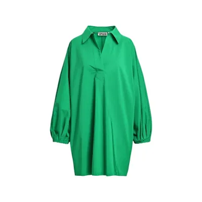 エッセンシャルアントワープ レディース ワンピース トップス Oversized voluminous-sleeves mini dress Green