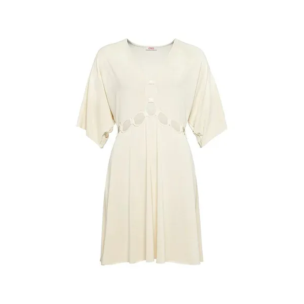 エレス レディース ワンピース トップス Connection v-neck cutout dress White