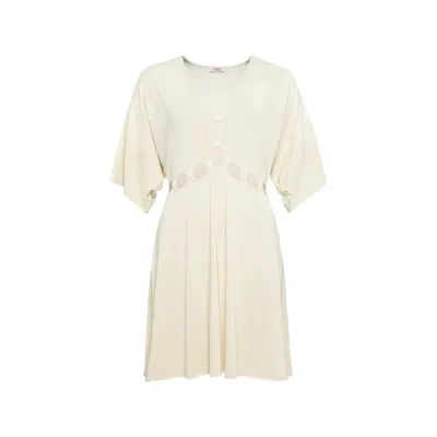 エレス レディース ワンピース トップス Connection v-neck cutout dress White