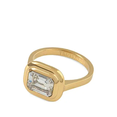 トラサルディ レディース リング アクセサリー Crystal-embellished ring Gold