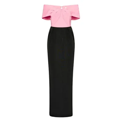 レベッカ・ヴァランス レディース ワンピース トップス amaro off-shoulder maxi dress Pink