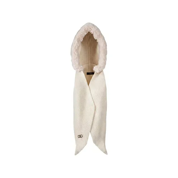 リュージョー レディース マフラー・ストール・スカーフ アクセサリー Hooded scarf Neutrals