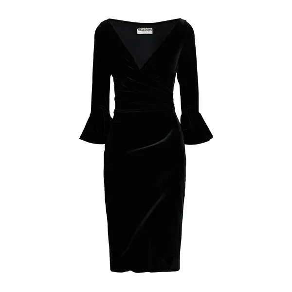 【送料無料】 チアラ・ボニ・プティ・ローブ レディース ワンピース トップス Midi dresses Black