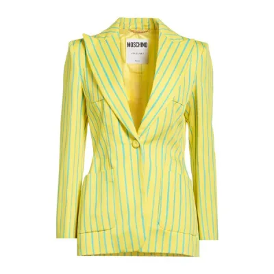 【送料無料】 モスキーノ レディース ジャケット&ブルゾン アウター Blazers Yellow