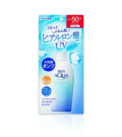 ロート製薬 スキンアクア スーパーモイスチャージェル 140g(ポンプ) SPF50+/PA++++/UV耐水性★★/※宅配便限定/返品交換不可