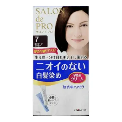 【36個で送料込】ダリヤ サロンドプロ 無香料ヘアカラー 早染めクリーム 7 ( 深いダークブラウン ) ×36点セット ( 4904651181926 )