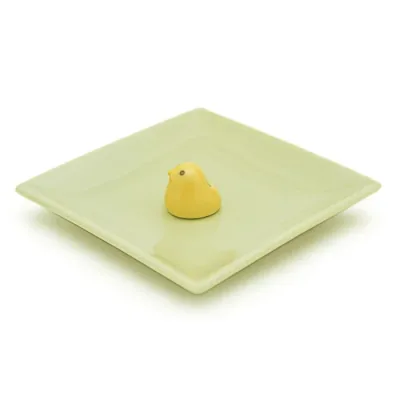 【送料無料・まとめ買い×3】陶器香皿&ヒヨコ香立 ミントグリーン ×3点セット(4902125975286)