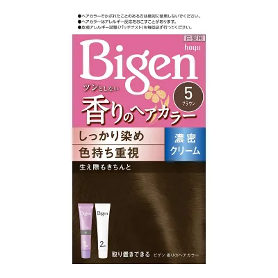 【送料込・まとめ買い×027】ホーユー ビゲン 香りのヘアカラー クリーム 5 ブラウン ×027点セット(4987205051395)