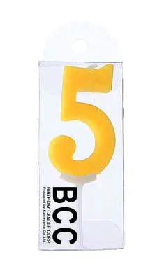 【送料込・まとめ買い×5】カメヤマ カメヤマ BCCナンバーキャンドル 5番 パステル 1個入 ×5点セット(4901435955933)