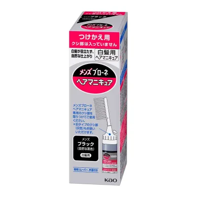 【送料込・まとめ買い×5個セット】花王 メンズブローネ へアマニキュア ブラック 付替用 72g