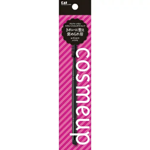 貝印 cosmeup アイブローブラシ スクリュー & ナイロン ダブルエンド 1本入