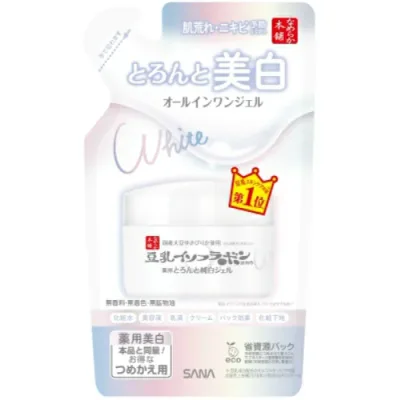 【送料込・まとめ買い×10個セット】常盤薬品工業 サナ なめらか本舗 とろんと濃ジェル 薬用美白 N つめかえ用 100g