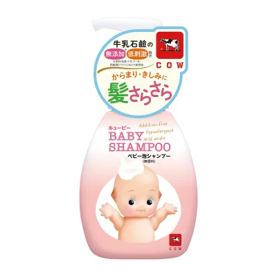 【送料込・まとめ買い×4点セット】牛乳石鹸共進社 キューピー ベビーシャンプー 泡タイプ ポンプ 350ml 弱酸性アミノ酸系シャンプー ( 4901525944700 )