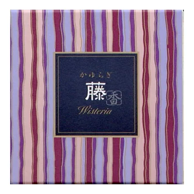 【送料込・まとめ買い×4点セット】お香 インセンス 「かゆらぎ 藤 コーン型12個入」