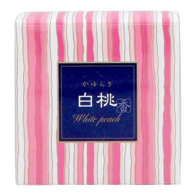 【送料込・まとめ買い×4点セット】日本香堂 お香 インセンス 「かゆらぎ 白桃 コーン型12個入」