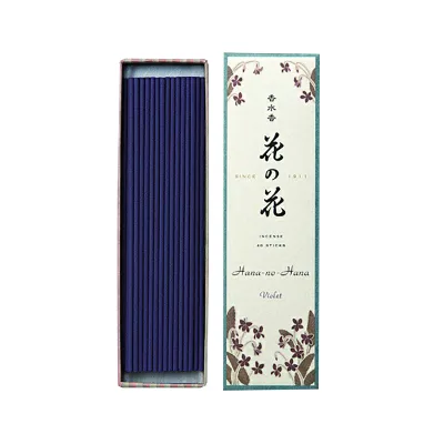 【送料込・まとめ買い×4点セット】日本香堂 香水香 花の花 スミレ 長寸 40本入