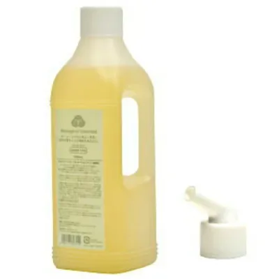 【送料込・まとめ買い×5点セット】日本香堂 アロマベラ マッサージオイル アンセンテッド 1000ml 注ぎキャップ付