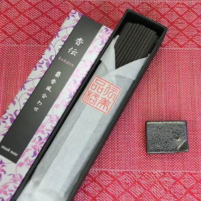 【送料込・まとめ買い×5点セット】日本香堂 お香 インセンス 「香伝 麝香風合わせ スティック40本」(4902125386549)