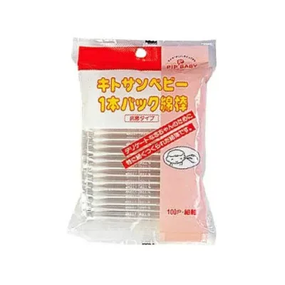 【送料込・まとめ買い×5点セット】ピップベビー キトサンベビー 1本パック 綿棒(100P)
