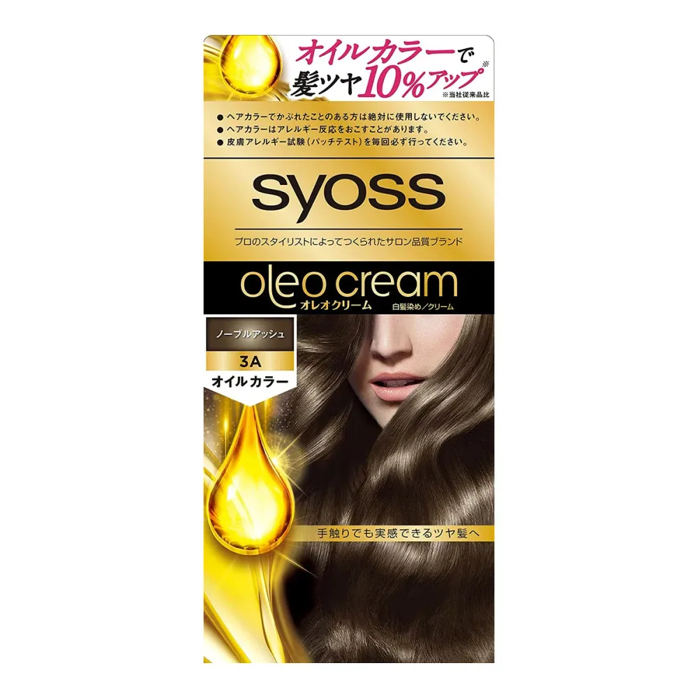 【送料込・まとめ買い×7点セット】ヘンケル サイオス syoss オレオクリーム ヘアカラー 3A ノーブルアッシュ (女性用ヘアカラー 白髪染め)( 4987234361410 )